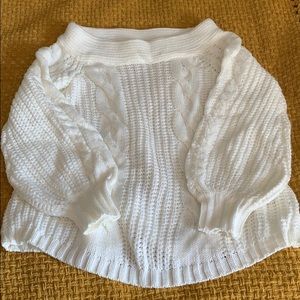 White off the  shoulder sweater
